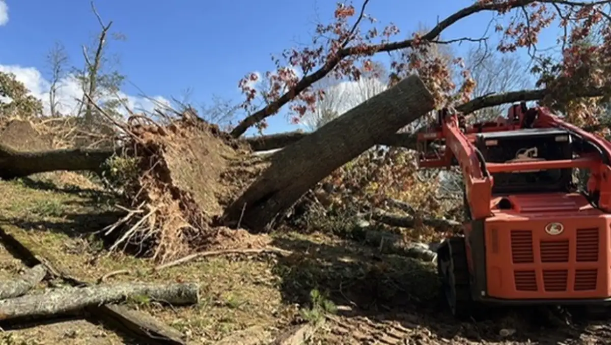Storm cleanup community service by Webber Landscaping in Winston-Salem NC